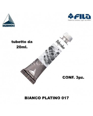 MAIMERI TEMPERA ACRILICA 20ML BIANCO PLATINO 017 [3PZ]