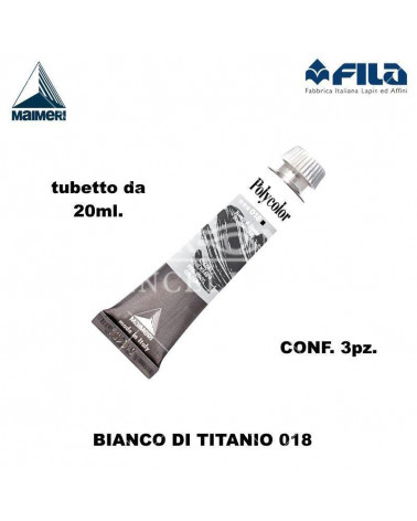 MAIMERI TEMPERA ACRILICA 20ML BIANCO DI TITANIO 018 [3PZ]