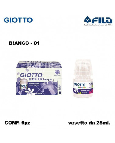 GIOTTO DECOR ACRILIC  BIANCO 01 [6PZ]