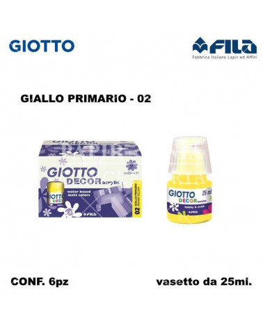 GIOTTO DECOR ACRILIC  GIALLO PRIMARIO 02 [6PZ]