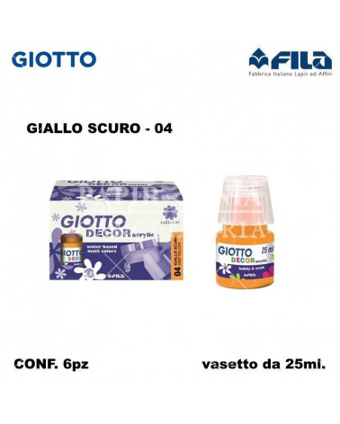 GIOTTO DECOR ACRILIC  GIALLO SCURO 04 [6PZ]