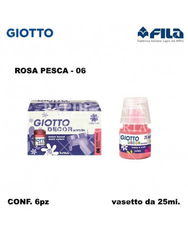 GIOTTO DECOR ACRILIC  ROSA PESCA 06 [6PZ]