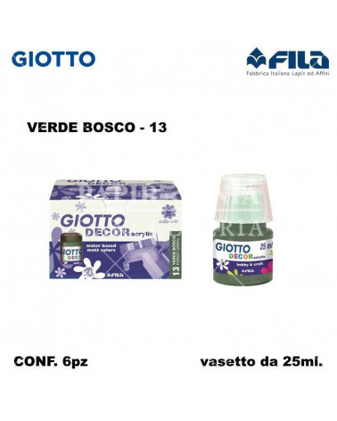 GIOTTO DECOR ACRILIC  VERDE BOSCO 13 [6PZ]