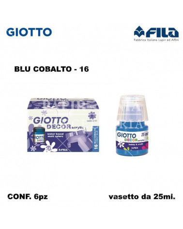 GIOTTO DECOR ACRILIC  BLU COBALTO 16 [6PZ]