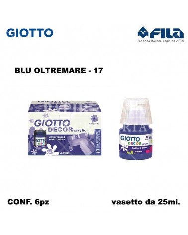 GIOTTO DECOR ACRILIC  BLU OLTREMARE 17 [6PZ]