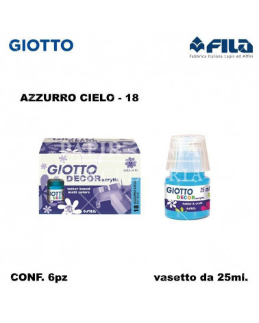 GIOTTO DECOR ACRILIC  AZZURRO CIELO 18 [6PZ]