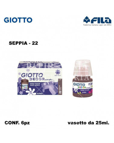 GIOTTO DECOR ACRILIC  SEPPIA 22 [6PZ]