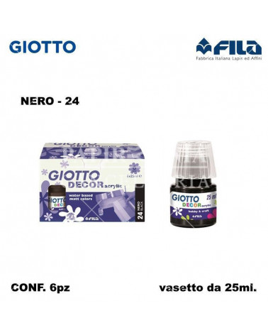 GIOTTO DECOR ACRILIC  NERO 24 [6PZ]