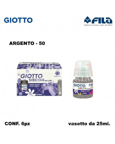 GIOTTO DECOR ACRILIC  ARGENTO 50 [6PZ]