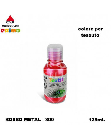PRIMO COLORE PER TESSUTO 125ML ROSSO-METAL