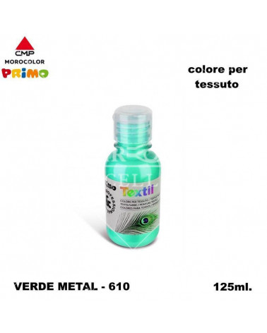 PRIMO COLORE PER TESSUTO 125ML VERDE-METAL