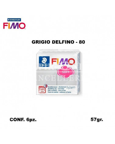 STAEDTLER PASTA FIMO SOFT 8020-80 GRIGIO DELFINO [6PZ]