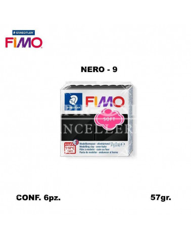 STAEDTLER PASTA FIMO SOFT 8020-9 NERO [6PZ]