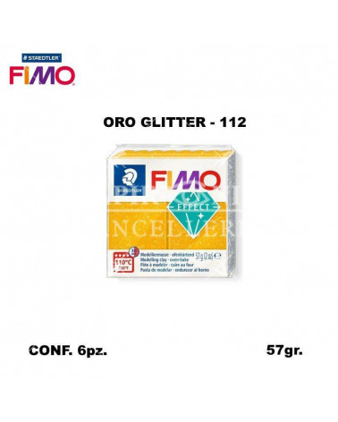 STAEDTLER PASTA FIMO EFFECT 8020-112 ORO GLITTER [6PZ]