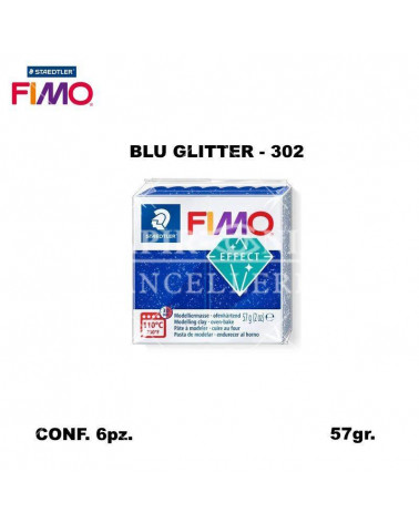STAEDTLER PASTA FIMO EFFECT 8020-302 BLU GLITTER [6PZ]