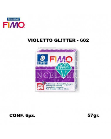 STAEDTLER PASTA FIMO EFFECT 8020-602 VIOLETTO GLITTER [6PZ]