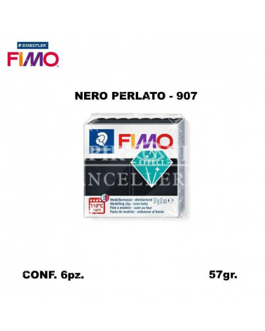 STAEDTLER PASTA FIMO EFFECT 8020-907 NERO PERLATO [6PZ]