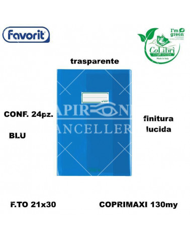 COLIBRI COPRIMAXI 130MY TRASPARENTI BLU [24PZ]