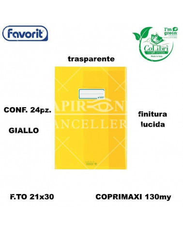 COLIBRI COPRIMAXI 130MY TRASPARENTI GIALLO [24PZ]