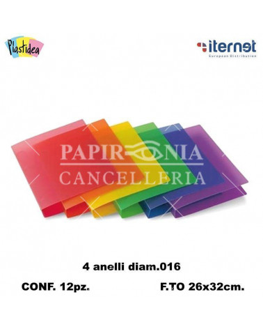 ITERNET COPERTINA A4 016  ASSORTITE-4 ANELLI [12PZ]