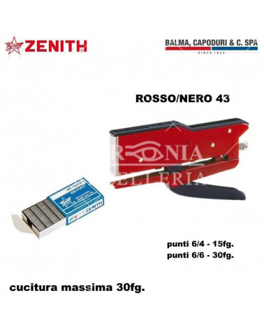 ZENITH CUCITRICE PINZA 548E ROSSO/NERO 43