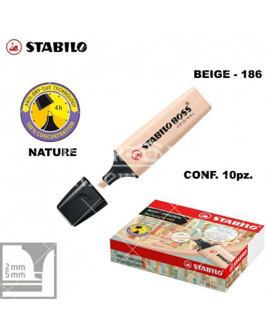 STABILO BOSS BEIGE NATURE 186-EVIDENZIATORE [10PZ]