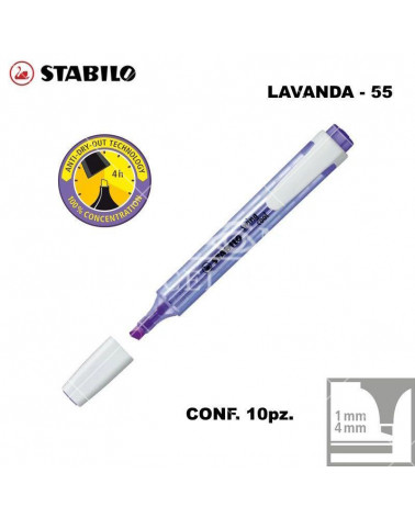 STABILO SWING COOL LAVANDA EVIDENZIATORE-55 [10PZ]