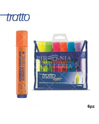 TRATTO VIDEO 6COL.X 5 CONFEZ. EVIDENZIATORE