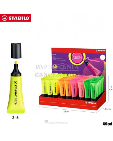 STABILO NEON EVIDENZIATORE ESP 45PZ.