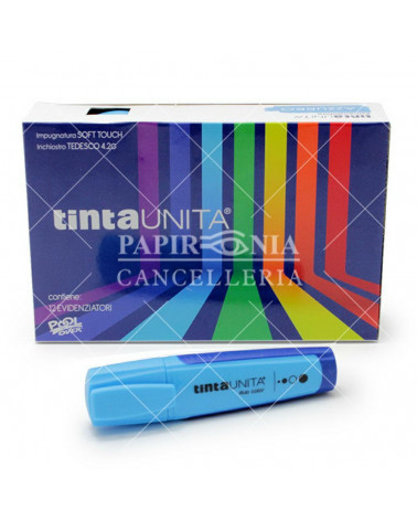 TINTA UNITA EVIDENZIATORE SOFT TOUCH AZZURRO 12PZ.41827