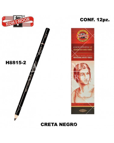 KIN MATITA CRETA NEGRO GR.2 12PZ.H8815-2