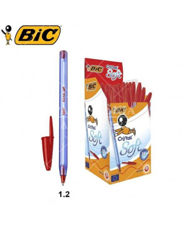 BIC SFERA CRISTALL SOFT 50PZ. ROSSO