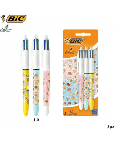 BIC SFERA 4 COLORI FOOD 3PZ.