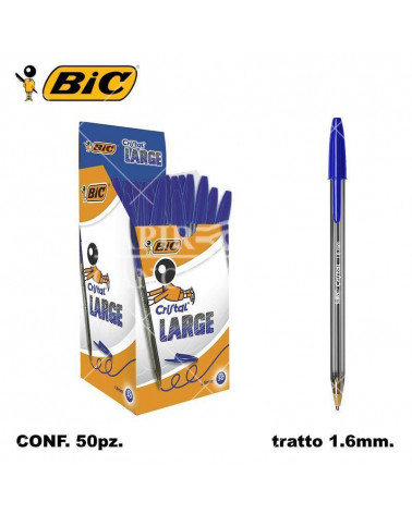 BIC SFERA CRISTALL 1,6 50PZ. BLU