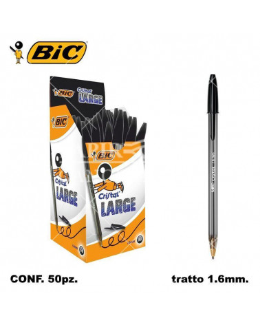 BIC SFERA CRISTALL 1,6 50PZ. NERO