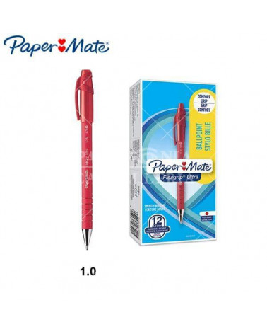 PAPER MATE SFERA FLEXGRIP ULTRA M  ROSSO-SCATTO-PAPER [12PZ]