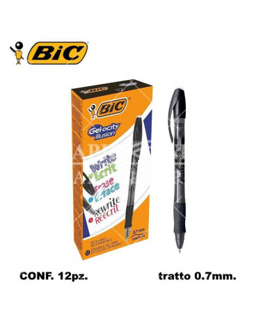 BIC SFERA GEL-OCITY GEL 12PZ. NERO-ILLUSION