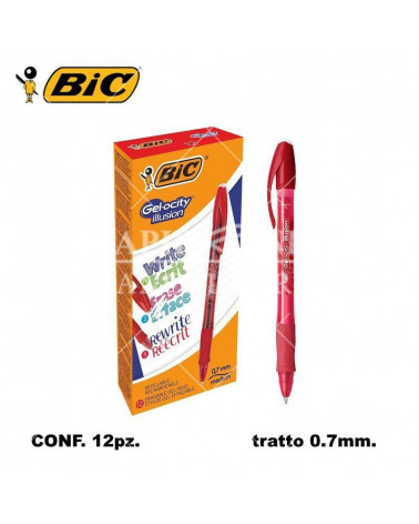 BIC SFERA GEL-OCITY GEL 12PZ. ROSSO-ILLUSION