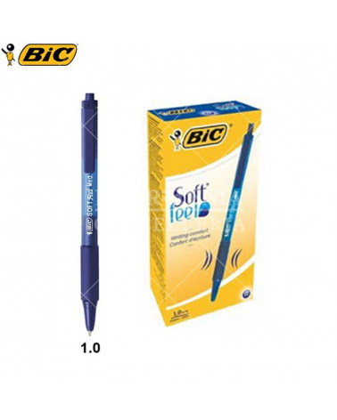 BIC SFERA SOFT FEEL CLIC 12PZ. BLU-SCATTO