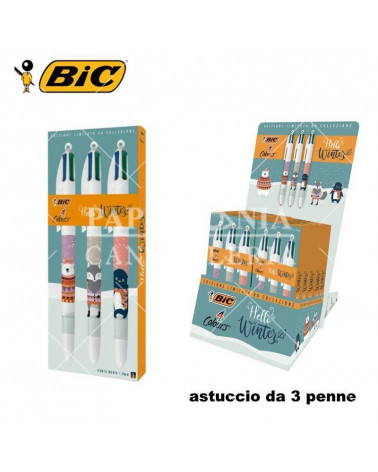 BIC SFERA 4 COLORI HELLO WINTER 3PZ.