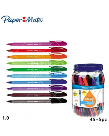 PAPER MATE SFERA INKJOY 100 CAP COL.ASSORTITI PZ.45+5