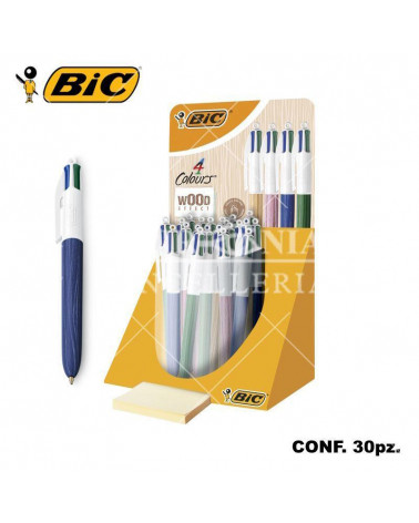 BIC SFERA 4 COLORI WOOD 30PZ.