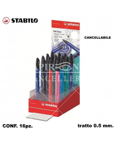 STABILO SFERA GEL EXXX CANCELLABILE 16pz.