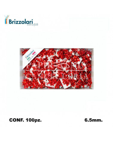 BRIZZOLARI COCCARDA 2970 MM6,5 100PZ. MINI ROSSO 07-METAL