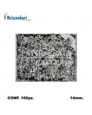 BRIZZOLARI COCCARDA 3170 MM14 100PZ. MEDIA ARGENTO 04-METAL