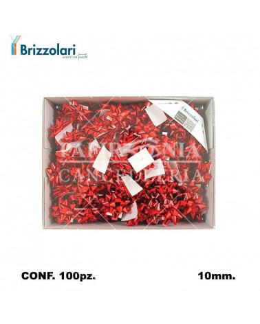 BRIZZOLARI COCCARDA 3070 MM10 100PZ. PICCOLA ROSSO 07-METAL