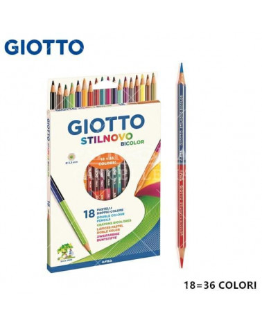 GIOTTO PASTELLO STILNOVO 18COL. BICOLOR [10PZ]