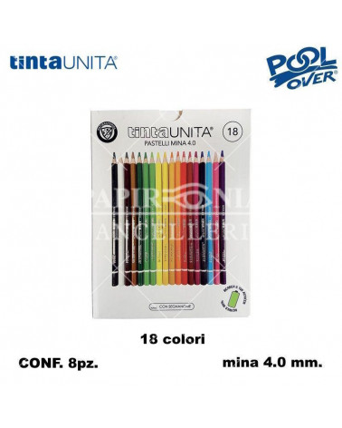 TINTA UNITA PASTELLO 18COL. MINA 4MM.41458 [8PZ]