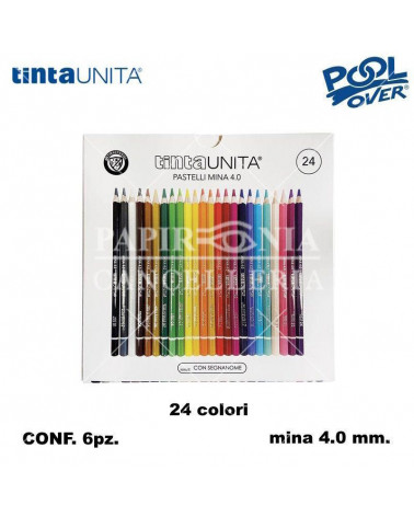 TINTA UNITA PASTELLO 24COL. MINA 4MM.41459 [6PZ]