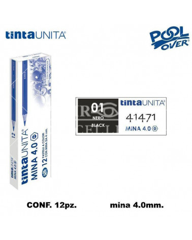 TINTA UNITA PASTELLO MINA 4MM. NERO 01 41471 [12PZ]